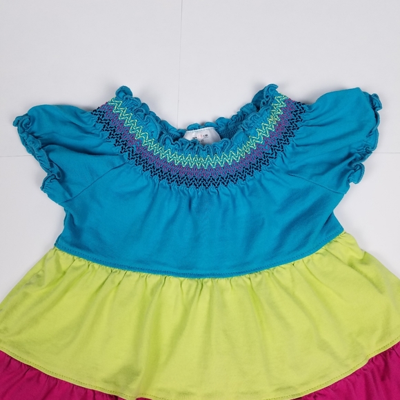 Hanna Andersson 80 twirl power colorblock dress - Picture 3 of 4
